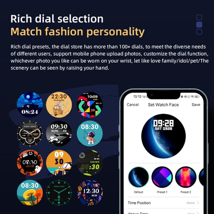 LOKMAT ATTACK Pro 1.32 inch BT5.1 Smart Sport Watch, Support Bluetooth Call / Sleep / Blood Oxygen / Heart Rate / Blood Pressure Health Monitor