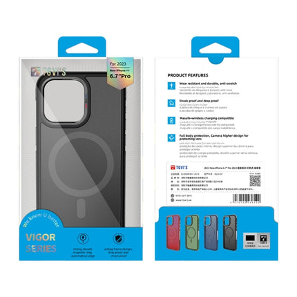TGVIS Vigor Series Airbag MagSafe Magnetic Phone Case, For iPhone 15 Pro Max, For iPhone 15