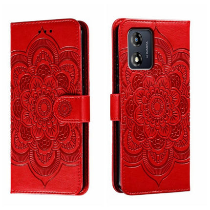 Sun Mandala Embossing Pattern Phone Leather Case, For Motorola Moto E13, For Motorola Moto G73, For Motorola Moto G 5G 2023