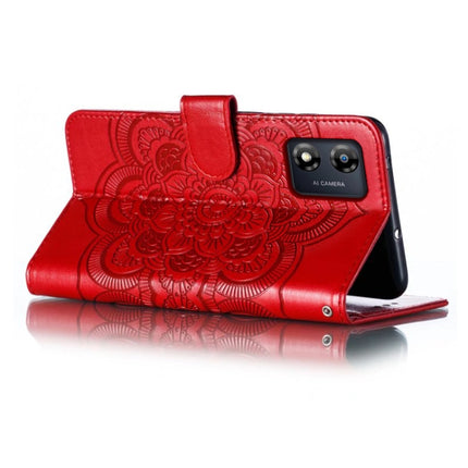Sun Mandala Embossing Pattern Phone Leather Case, For Motorola Moto E13, For Motorola Moto G73, For Motorola Moto G 5G 2023
