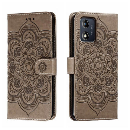 Sun Mandala Embossing Pattern Phone Leather Case, For Motorola Moto E13, For Motorola Moto G73, For Motorola Moto G 5G 2023
