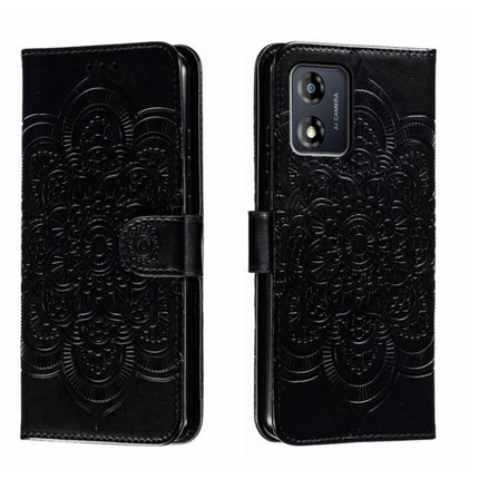 Sun Mandala Embossing Pattern Phone Leather Case, For Motorola Moto E13, For Motorola Moto G73, For Motorola Moto G 5G 2023