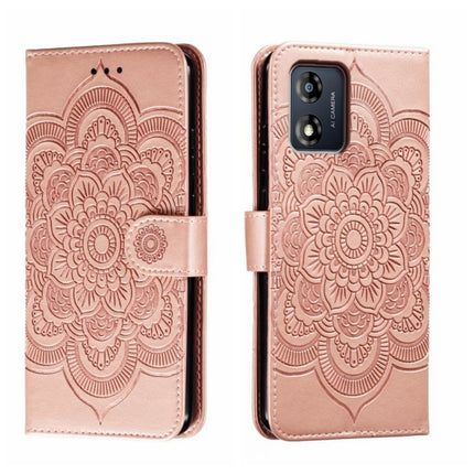 Sun Mandala Embossing Pattern Phone Leather Case, For Motorola Moto E13, For Motorola Moto G73, For Motorola Moto G 5G 2023
