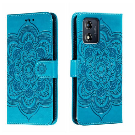 Sun Mandala Embossing Pattern Phone Leather Case, For Motorola Moto E13, For Motorola Moto G73, For Motorola Moto G 5G 2023