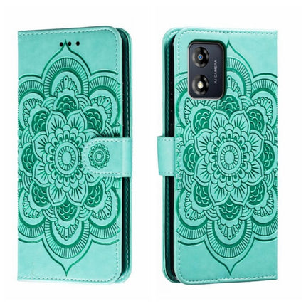 Sun Mandala Embossing Pattern Phone Leather Case, For Motorola Moto E13, For Motorola Moto G73, For Motorola Moto G 5G 2023