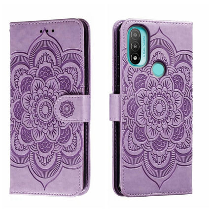 Sun Mandala Embossing Pattern Phone Leather Case, For Motorola Moto Edge 30, For Motorola Moto E40, For Motorola Moto E20
