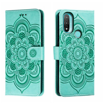 Sun Mandala Embossing Pattern Phone Leather Case, For Motorola Moto Edge 30, For Motorola Moto E40, For Motorola Moto E20
