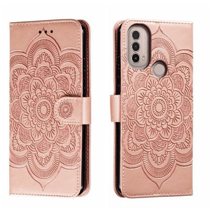 Sun Mandala Embossing Pattern Phone Leather Case, For Motorola Moto Edge 30, For Motorola Moto E40, For Motorola Moto E20