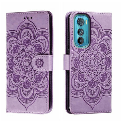 Sun Mandala Embossing Pattern Phone Leather Case, For Motorola Moto Edge 30, For Motorola Moto E40, For Motorola Moto E20