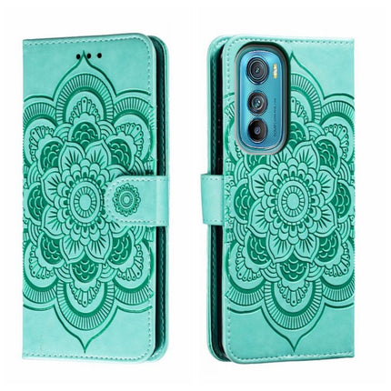 Sun Mandala Embossing Pattern Phone Leather Case, For Motorola Moto Edge 30, For Motorola Moto E40, For Motorola Moto E20