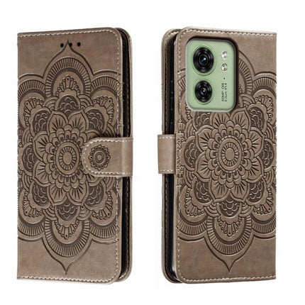 Sun Mandala Embossing Pattern Phone Leather Case, For Motorola Moto G14, For Motorola Moto Edge 40, For Motorola Edge 40