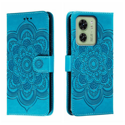 Sun Mandala Embossing Pattern Phone Leather Case, For Motorola Moto G14, For Motorola Moto Edge 40, For Motorola Edge 40