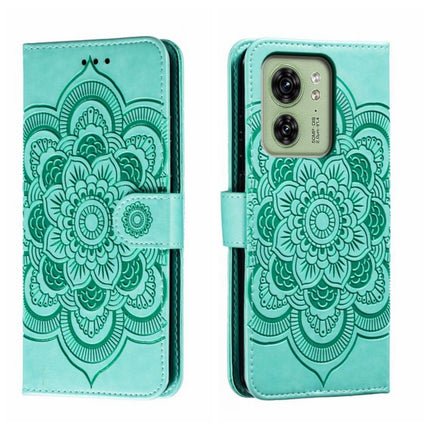 Sun Mandala Embossing Pattern Phone Leather Case, For Motorola Moto G14, For Motorola Moto Edge 40, For Motorola Edge 40