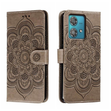 Sun Mandala Embossing Pattern Phone Leather Case, For Motorola Moto G54, For Motorola Moto Edge 40 Neo, For Motorola Edge 40 Neo