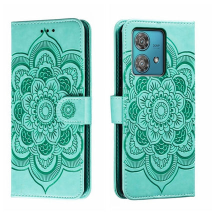 Sun Mandala Embossing Pattern Phone Leather Case, For Motorola Moto G54, For Motorola Moto Edge 40 Neo, For Motorola Edge 40 Neo