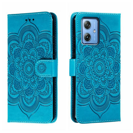 Sun Mandala Embossing Pattern Phone Leather Case, For Motorola Moto E13, For Motorola Moto G73, For Motorola Moto G 5G 2023