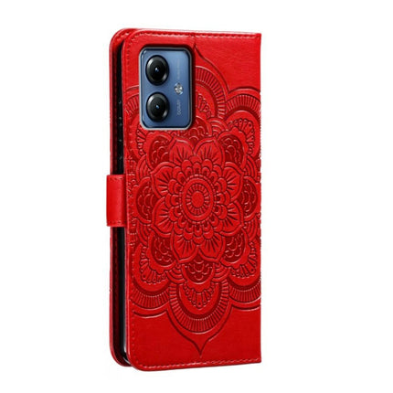 Sun Mandala Embossing Pattern Phone Leather Case, For Motorola Moto G14, For Motorola Moto Edge 40, For Motorola Edge 40
