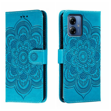 Sun Mandala Embossing Pattern Phone Leather Case, For Motorola Moto G14, For Motorola Moto Edge 40, For Motorola Edge 40