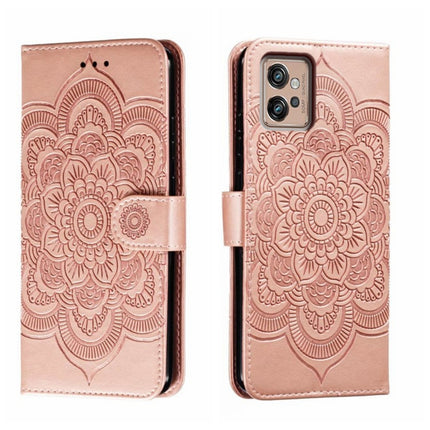 Sun Mandala Embossing Pattern Phone Leather Case, For Motorola Moto S30 Pro, For Motorola Moto G32, For Motorola Moto G62 5G