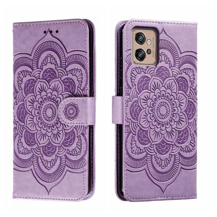 Sun Mandala Embossing Pattern Phone Leather Case, For Motorola Moto S30 Pro, For Motorola Moto G32, For Motorola Moto G62 5G