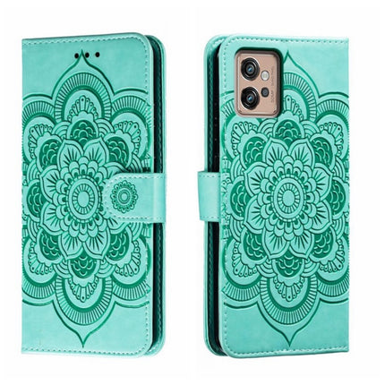Sun Mandala Embossing Pattern Phone Leather Case, For Motorola Moto S30 Pro, For Motorola Moto G32, For Motorola Moto G62 5G