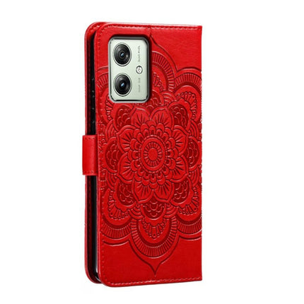 Sun Mandala Embossing Pattern Phone Leather Case, For Motorola Moto G54, For Motorola Moto Edge 40 Neo, For Motorola Edge 40 Neo