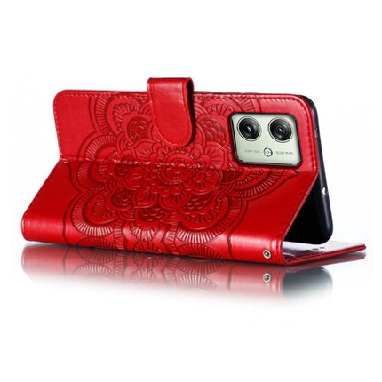 Sun Mandala Embossing Pattern Phone Leather Case, For Motorola Moto G54, For Motorola Moto Edge 40 Neo, For Motorola Edge 40 Neo