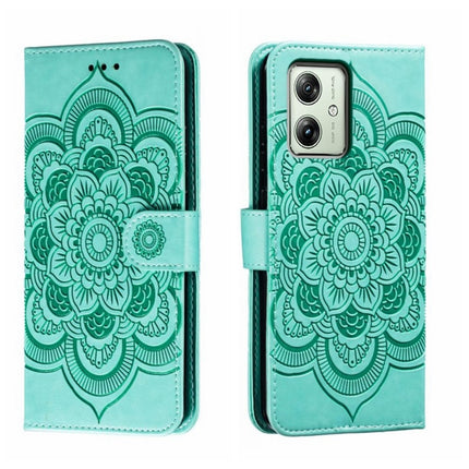 Sun Mandala Embossing Pattern Phone Leather Case, For Motorola Moto G54, For Motorola Moto Edge 40 Neo, For Motorola Edge 40 Neo