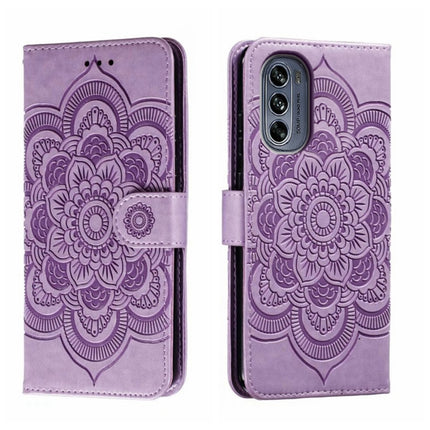 Sun Mandala Embossing Pattern Phone Leather Case, For Motorola Moto S30 Pro, For Motorola Moto G32, For Motorola Moto G62 5G