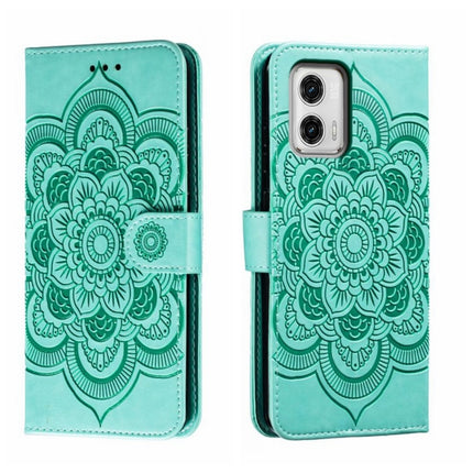 Sun Mandala Embossing Pattern Phone Leather Case, For Motorola Moto E13, For Motorola Moto G73, For Motorola Moto G 5G 2023