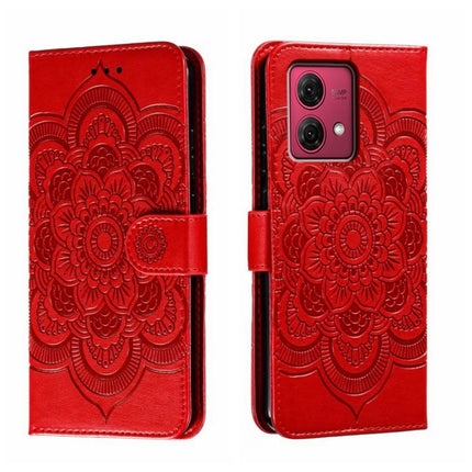 Sun Mandala Embossing Pattern Phone Leather Case, For Motorola Moto G Play 2024, For Motorola Moto G Power 5G 2024, For Motorola Moto G84