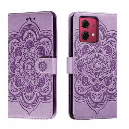 Sun Mandala Embossing Pattern Phone Leather Case, For Motorola Moto G Play 2024, For Motorola Moto G Power 5G 2024, For Motorola Moto G84