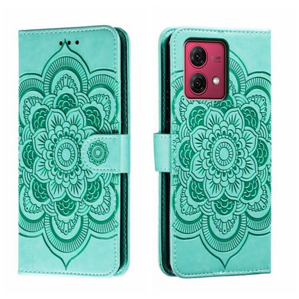 Sun Mandala Embossing Pattern Phone Leather Case, For Motorola Moto G Play 2024, For Motorola Moto G Power 5G 2024, For Motorola Moto G84