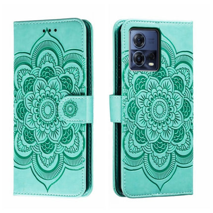 Sun Mandala Embossing Pattern Phone Leather Case, For Motorola Moto S30 Pro, For Motorola Moto G32, For Motorola Moto G62 5G