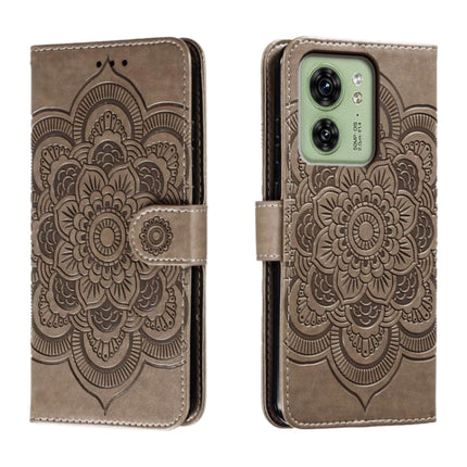 Sun Mandala Embossing Pattern Phone Leather Case, For Motorola Moto G14, For Motorola Moto Edge 40, For Motorola Edge 40