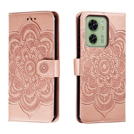 Sun Mandala Embossing Pattern Phone Leather Case, For Motorola Moto G14, For Motorola Moto Edge 40, For Motorola Edge 40