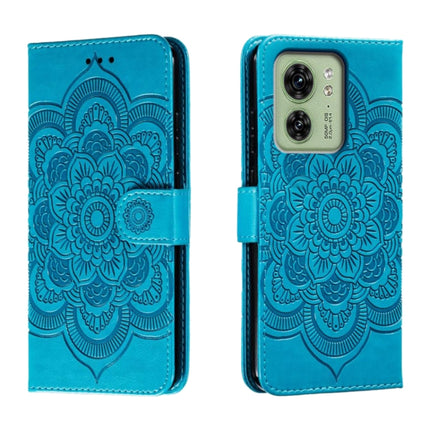 Sun Mandala Embossing Pattern Phone Leather Case, For Motorola Moto G14, For Motorola Moto Edge 40, For Motorola Edge 40