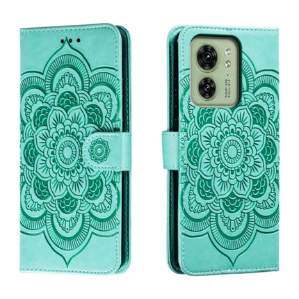 Sun Mandala Embossing Pattern Phone Leather Case, For Motorola Moto G14, For Motorola Moto Edge 40, For Motorola Edge 40