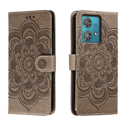Sun Mandala Embossing Pattern Phone Leather Case, For Motorola Moto G54, For Motorola Moto Edge 40 Neo, For Motorola Edge 40 Neo