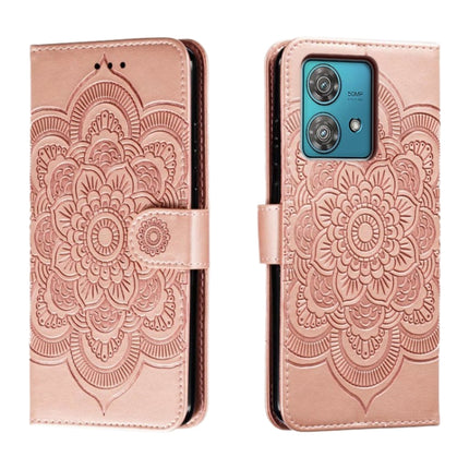 Sun Mandala Embossing Pattern Phone Leather Case, For Motorola Moto G54, For Motorola Moto Edge 40 Neo, For Motorola Edge 40 Neo