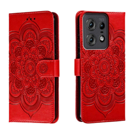 Sun Mandala Embossing Pattern Phone Leather Case, For Motorola Edge 50 Neo, For Motorola Edge 50 Ultra, For Motorola Edge 50 Pro