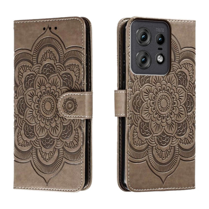 Sun Mandala Embossing Pattern Phone Leather Case, For Motorola Edge 50 Neo, For Motorola Edge 50 Ultra, For Motorola Edge 50 Pro
