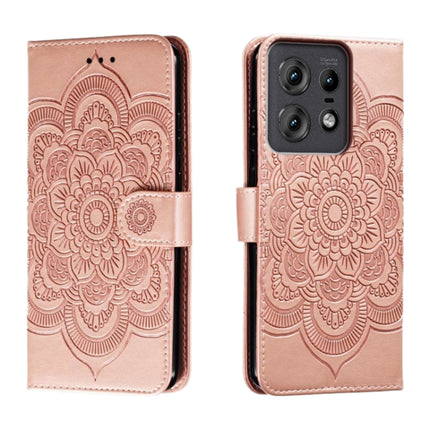 Sun Mandala Embossing Pattern Phone Leather Case, For Motorola Edge 50 Neo, For Motorola Edge 50 Ultra, For Motorola Edge 50 Pro