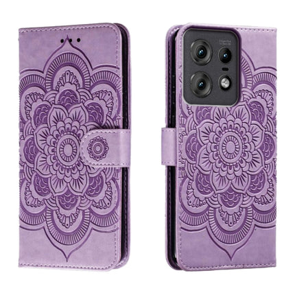 Sun Mandala Embossing Pattern Phone Leather Case, For Motorola Edge 50 Neo, For Motorola Edge 50 Ultra, For Motorola Edge 50 Pro