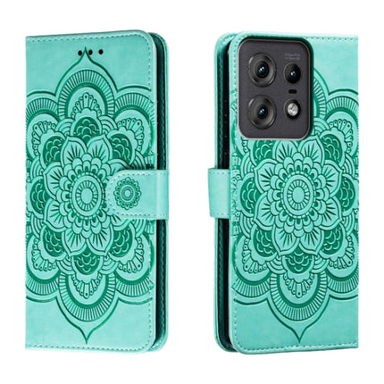 Sun Mandala Embossing Pattern Phone Leather Case, For Motorola Edge 50 Neo, For Motorola Edge 50 Ultra, For Motorola Edge 50 Pro