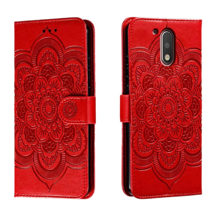 Sun Mandala Embossing Pattern Phone Leather Case, For Motorola Moto G4