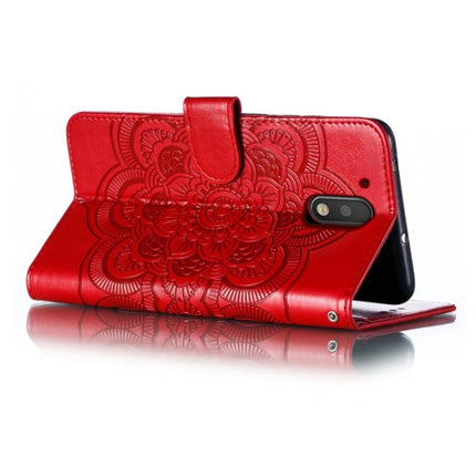 Sun Mandala Embossing Pattern Phone Leather Case, For Motorola Moto G4