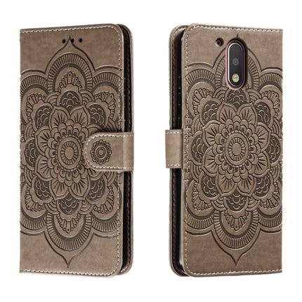 Sun Mandala Embossing Pattern Phone Leather Case, For Motorola Moto G4