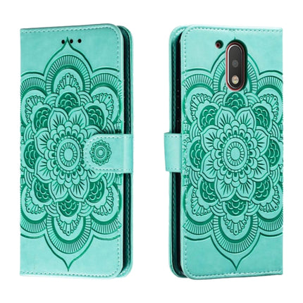 Sun Mandala Embossing Pattern Phone Leather Case, For Motorola Moto G4