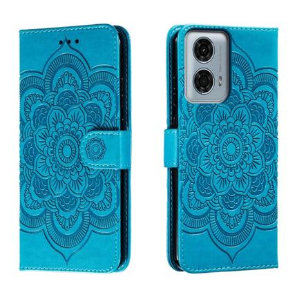 Sun Mandala Embossing Pattern Phone Leather Case, For Motorola Edge 50 Fusion, For Motorola Moto G24 Power, For Motorola Moto G34